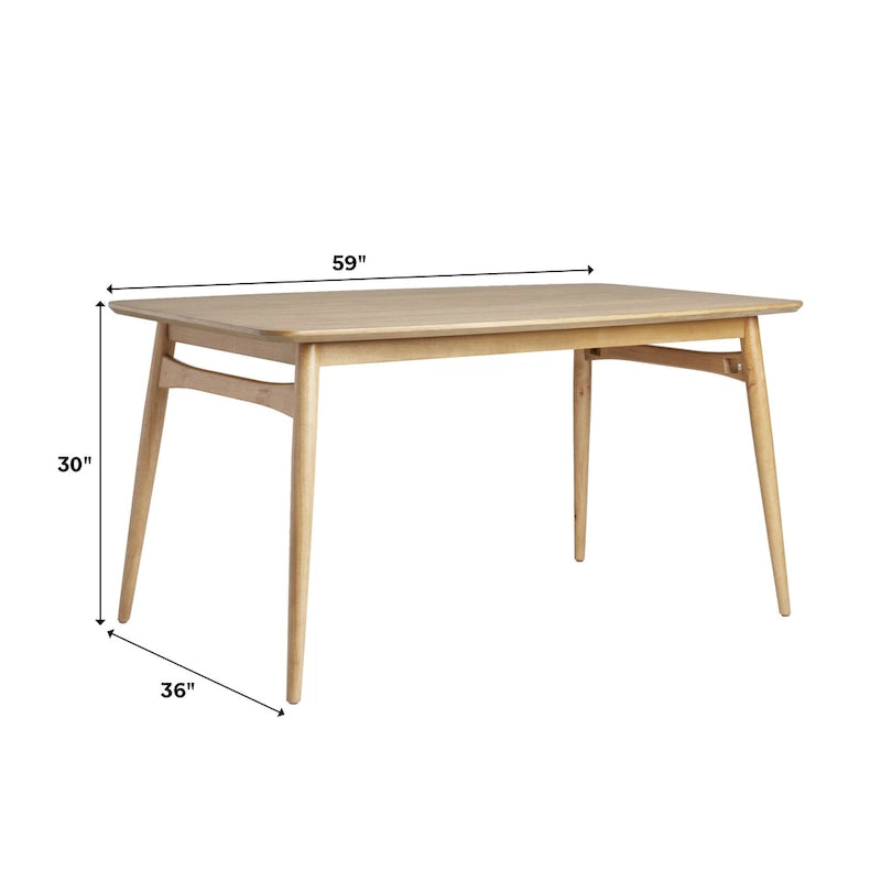 Table à manger en bois Mid-Century Modern 59