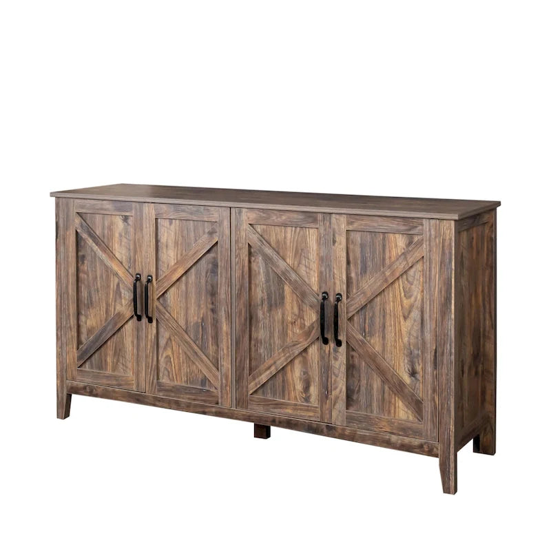 Meuble TV moderne avec portes et étagères