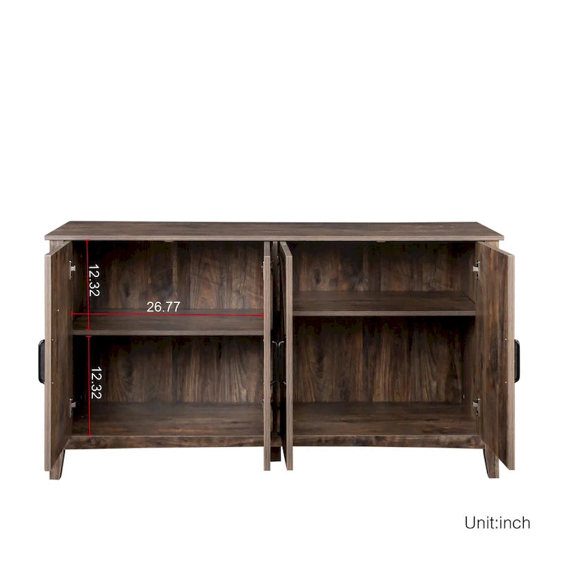 Meuble TV moderne avec portes et étagères