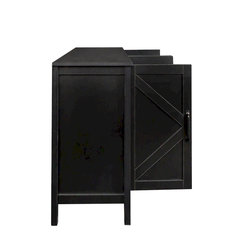 Meuble TV moderne avec portes et étagères