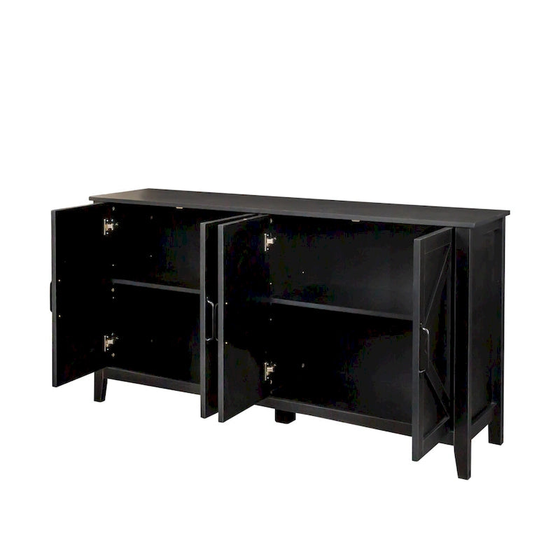 Meuble TV moderne avec portes et étagères
