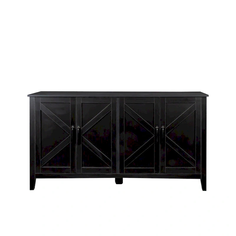 Meuble TV moderne avec portes et étagères