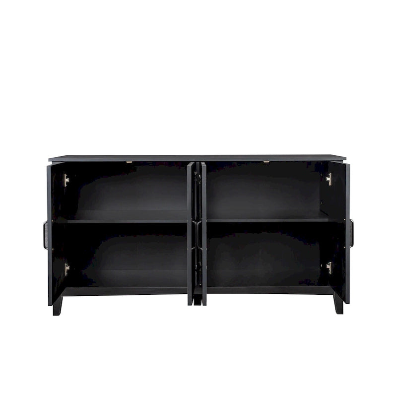 Meuble TV moderne avec portes et étagères