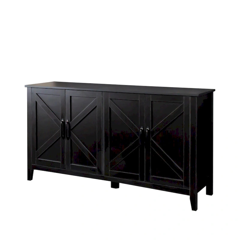 Meuble TV moderne avec portes et étagères