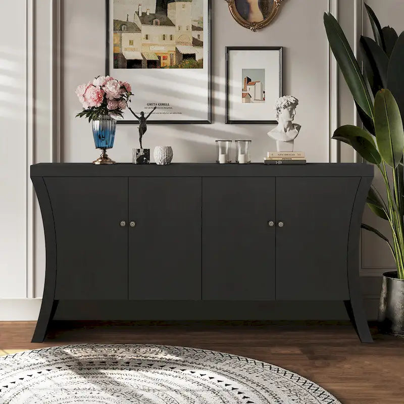 Buffet de salle à manger avec rangement, grand buffet moderne de 150 cm, meuble de rangement en bois