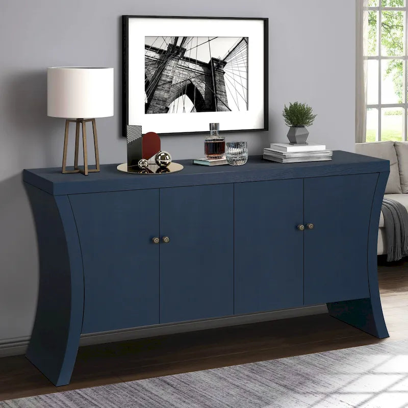 Buffet de salle à manger avec rangement, grand buffet moderne de 150 cm, meuble de rangement en bois