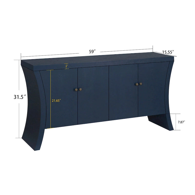 Buffet de salle à manger avec rangement, grand buffet moderne de 150 cm, meuble de rangement en bois