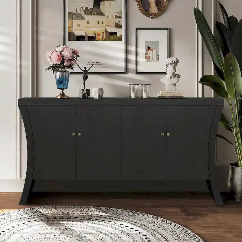 Buffet de salle à manger avec rangement, grand buffet moderne de 150 cm, meuble de rangement en bois
