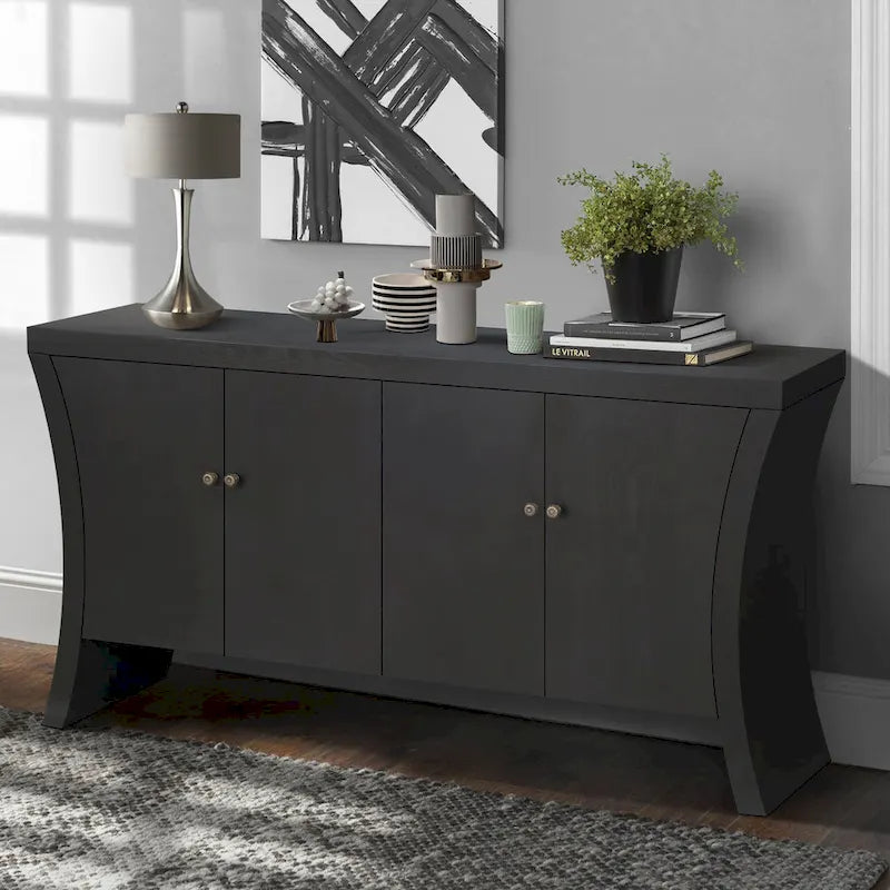 Buffet de salle à manger avec rangement, grand buffet moderne de 150 cm, meuble de rangement en bois