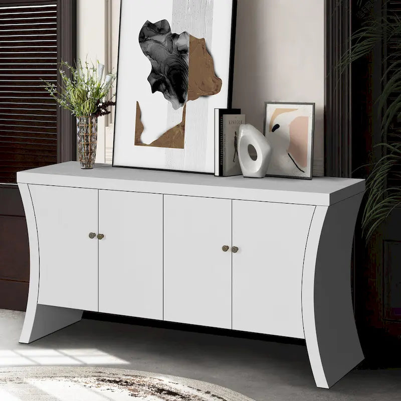 Buffet de salle à manger avec rangement, grand buffet moderne de 150 cm, meuble de rangement en bois