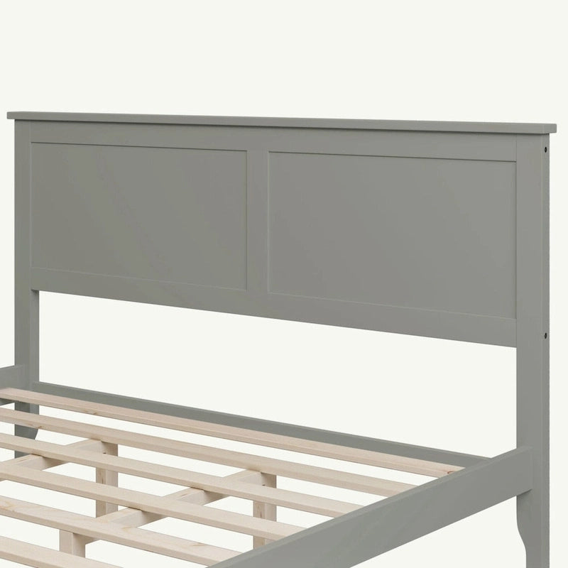 Lit plateforme Queen en bois massif