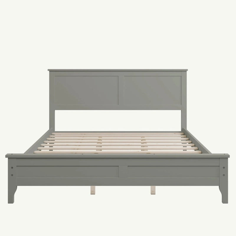 Lit plateforme Queen en bois massif