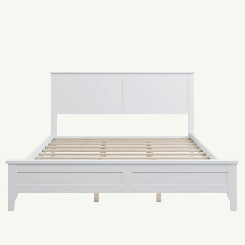 Lit plateforme Queen en bois massif