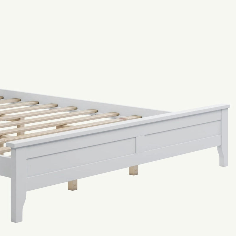 Lit plateforme Queen en bois massif