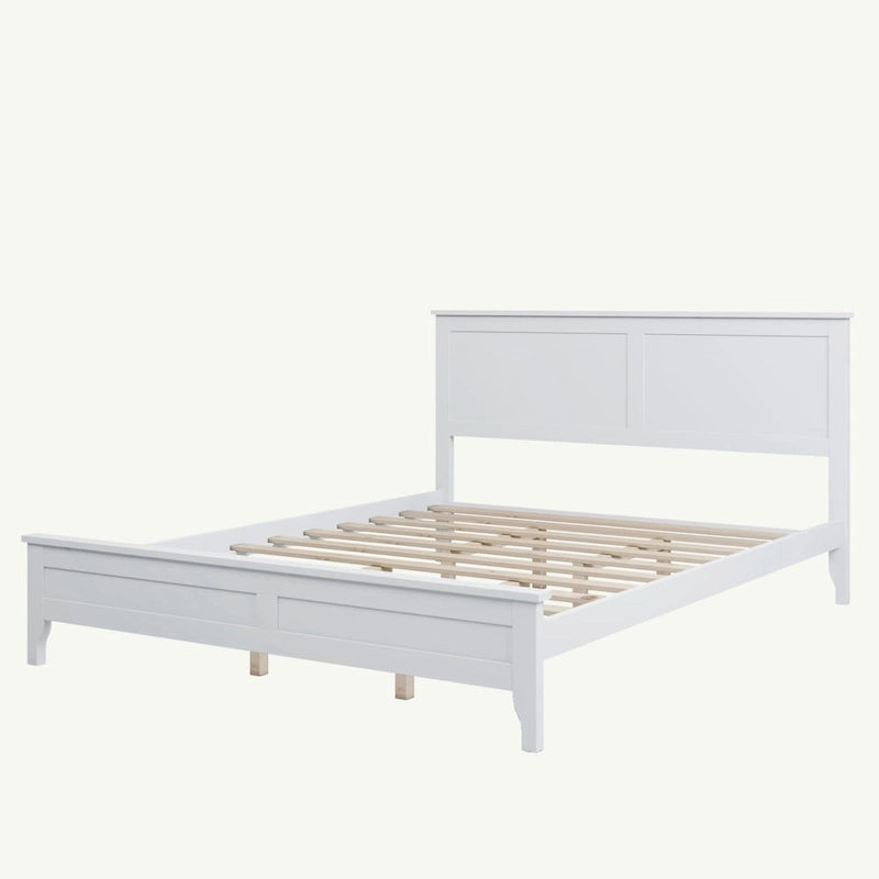 Lit plateforme Queen en bois massif