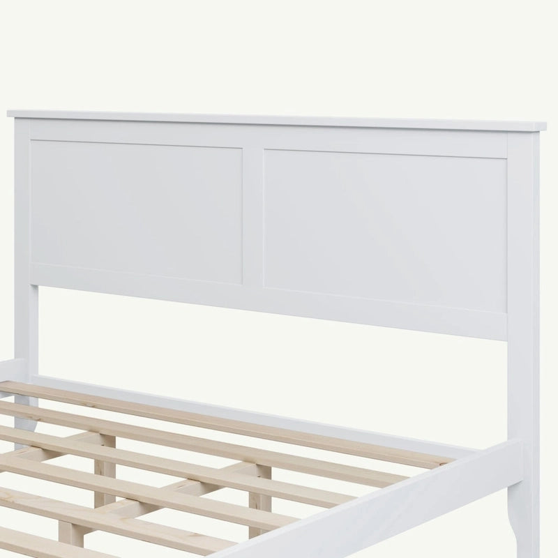 Lit plateforme Queen en bois massif