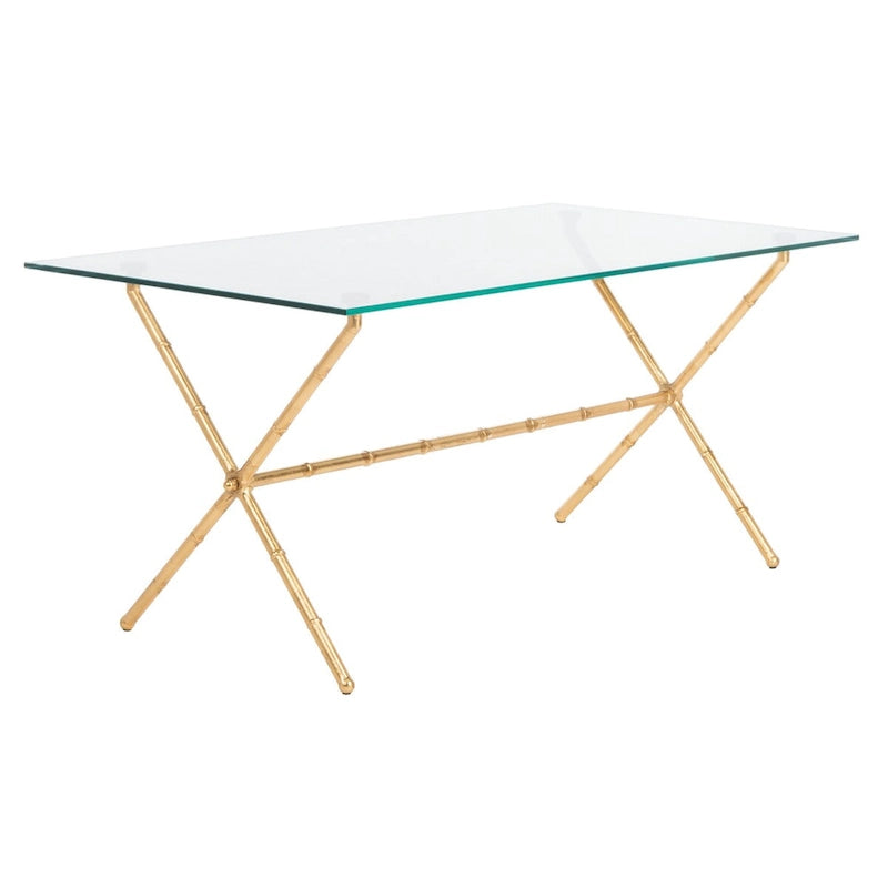 Table d'appoint bronze vieilli / argent avec plateau en verre - 37,4 x 19,7 x 17