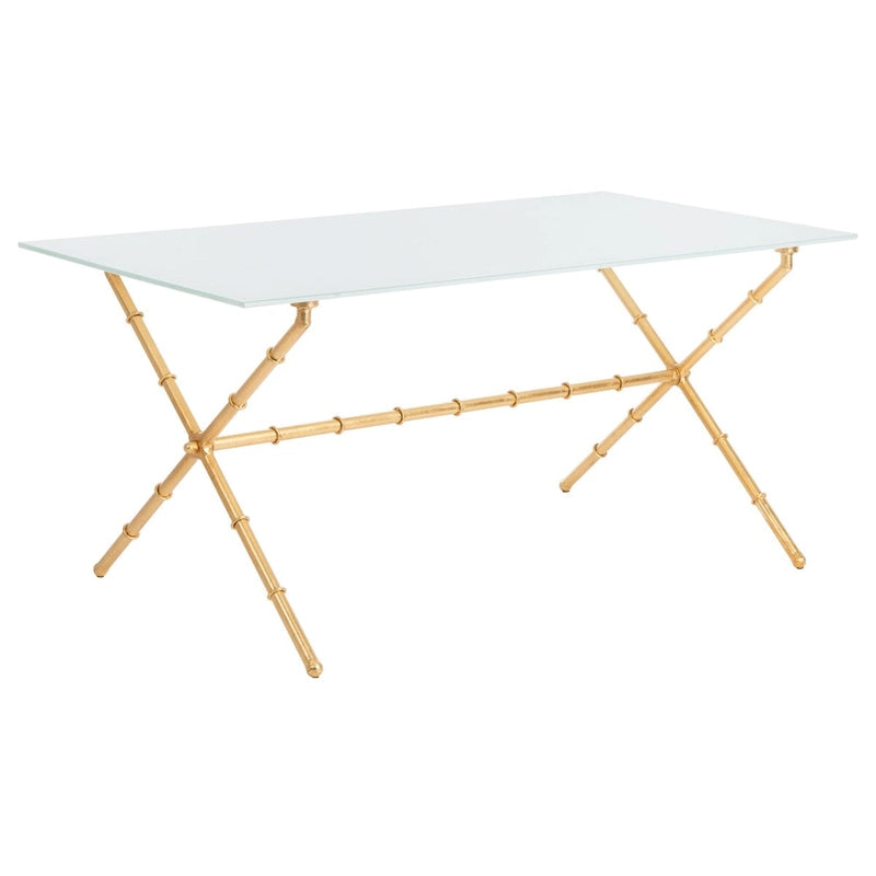 Table d'appoint bronze vieilli / argent avec plateau en verre - 37,4 x 19,7 x 17