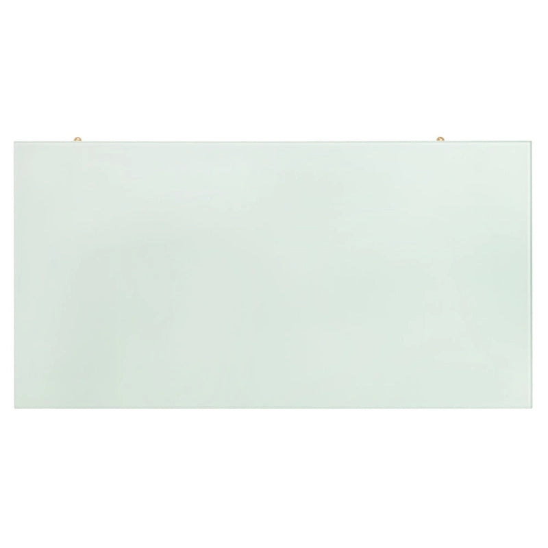 Table d'appoint bronze vieilli / argent avec plateau en verre - 37,4 x 19,7 x 17