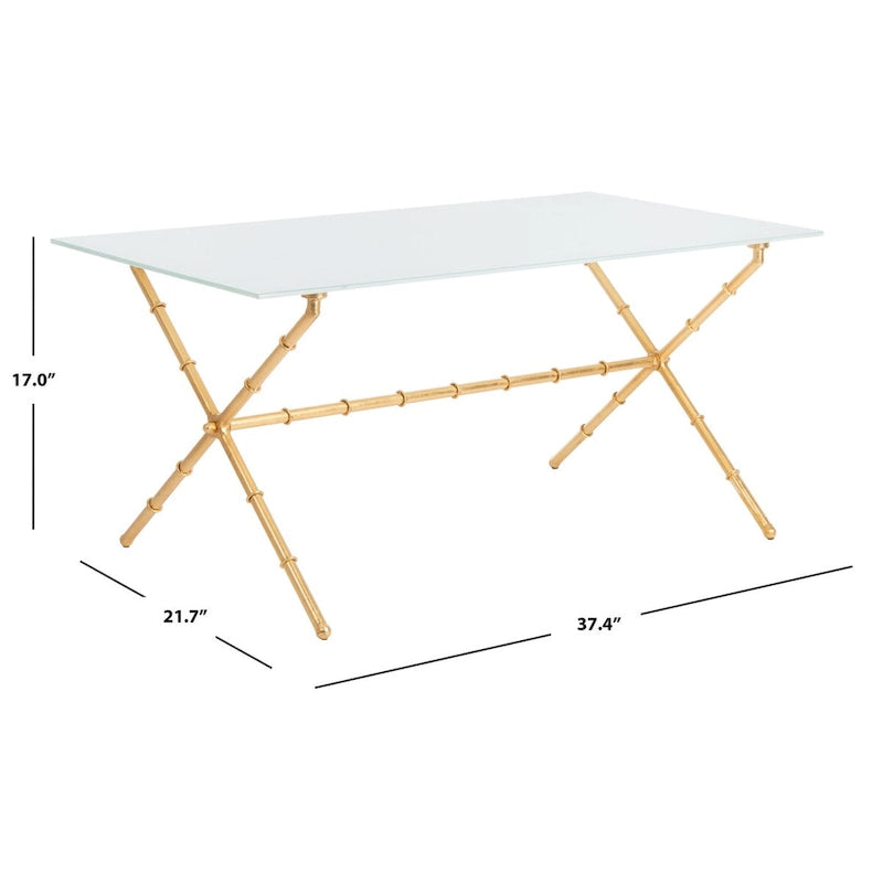 Table d'appoint bronze vieilli / argent avec plateau en verre - 37,4 x 19,7 x 17