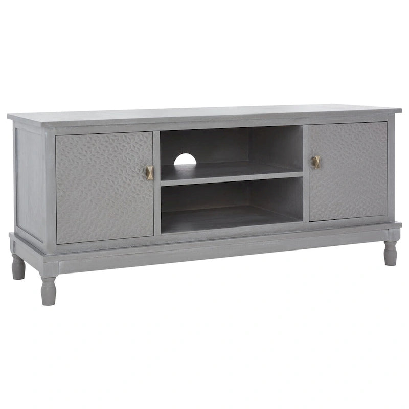 Meuble TV 2 portes, 1 étagère - 47 L x 16 P x 20 H - 47Lx16Px20H