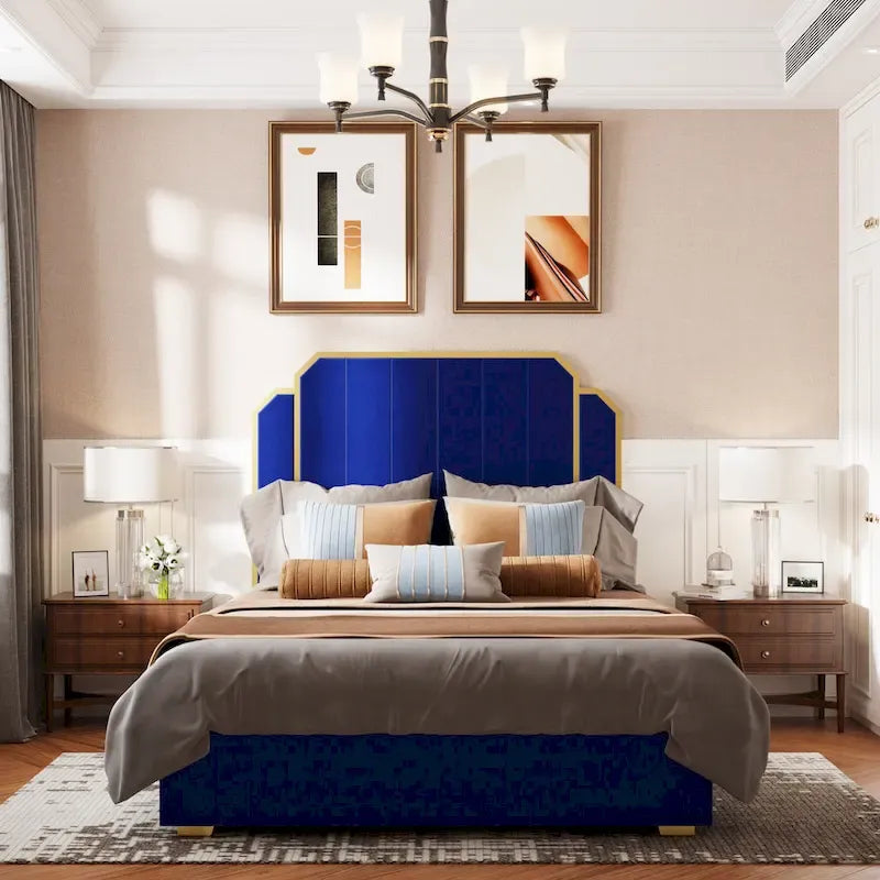 Cadre de lit Queen Size et tête de lit de 150 cm