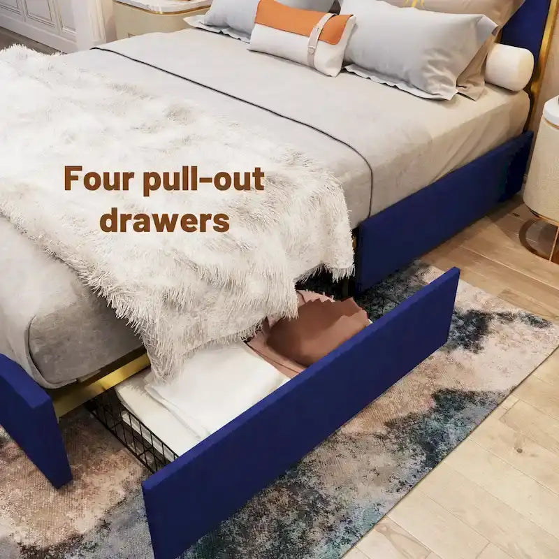 Cadre de lit Queen Size et tête de lit de 150 cm