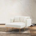 Chaise longue/fauteuil d'appoint, bords incurvés, rembourrée de mousse épaisse et recouverte d'un tissu de haute qualité
