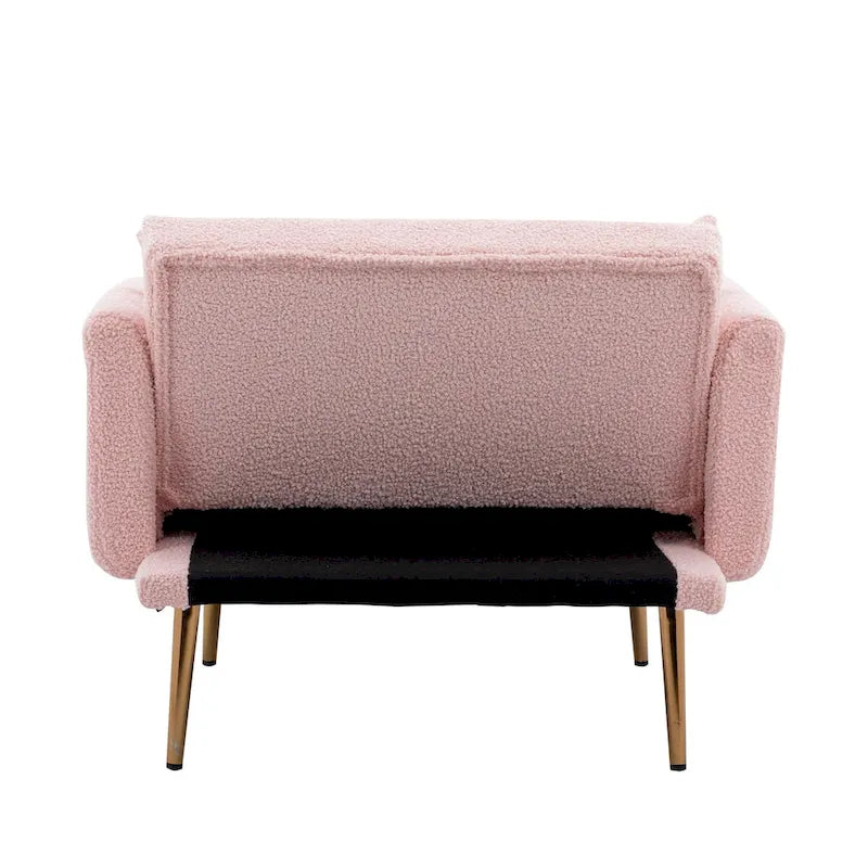 Chaise longue/fauteuil d'appoint, bords incurvés, rembourrée de mousse épaisse et recouverte d'un tissu de haute qualité