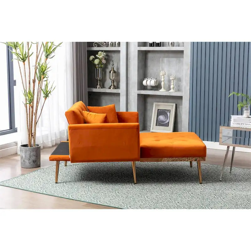 Chaise longue/fauteuil d'appoint, bords incurvés, rembourrée de mousse épaisse et recouverte d'un tissu de haute qualité