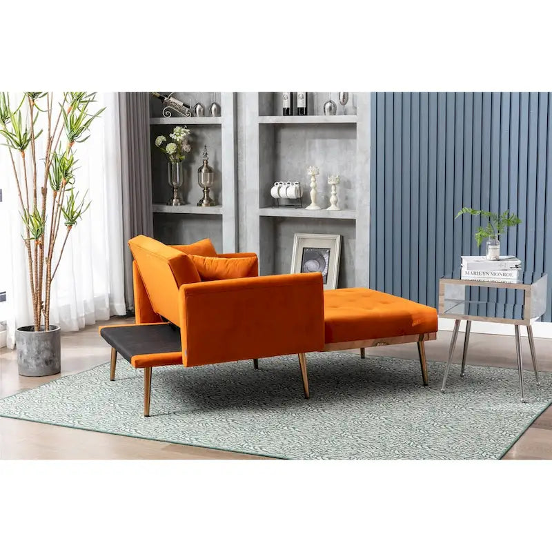 Chaise longue/fauteuil d'appoint, bords incurvés, rembourrée de mousse épaisse et recouverte d'un tissu de haute qualité