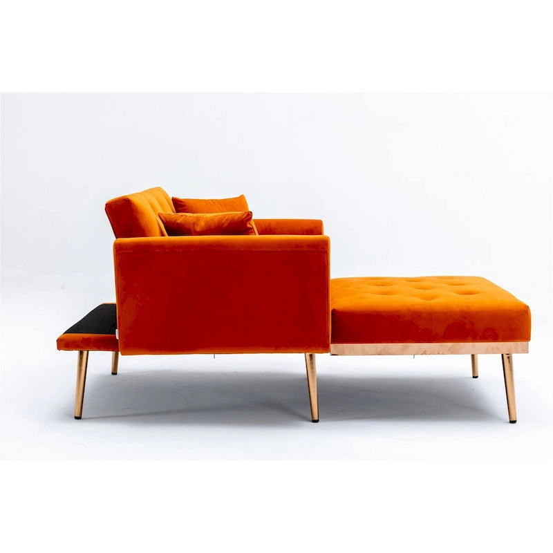Chaise longue/fauteuil d'appoint, bords incurvés, rembourrée de mousse épaisse et recouverte d'un tissu de haute qualité