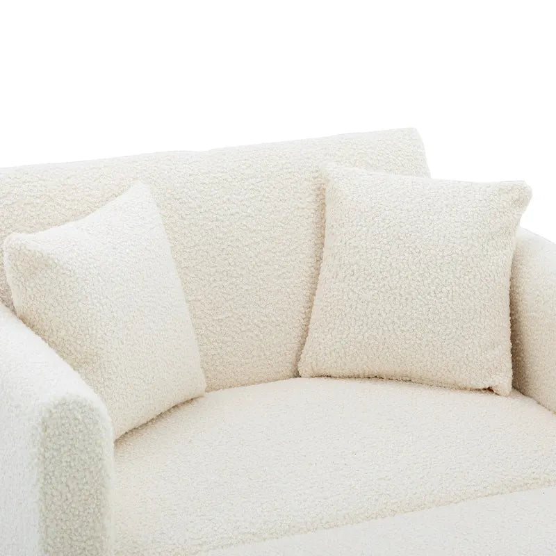 Chaise longue/fauteuil d'appoint, bords incurvés, rembourrée de mousse épaisse et recouverte d'un tissu de haute qualité