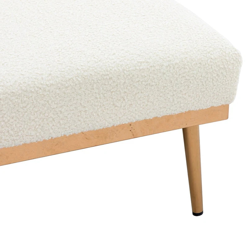 Chaise longue/fauteuil d'appoint, bords incurvés, rembourrée de mousse épaisse et recouverte d'un tissu de haute qualité