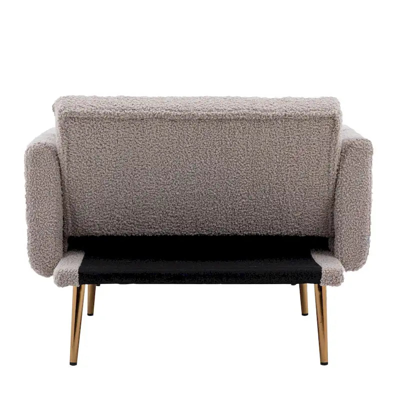 Chaise longue/fauteuil d'appoint, bords incurvés, rembourrée de mousse épaisse et recouverte d'un tissu de haute qualité