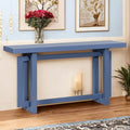 Console en bois avec plateau en béton d'inspiration industrielle, table d'entrée extra longue pour entrée, couloir, salon