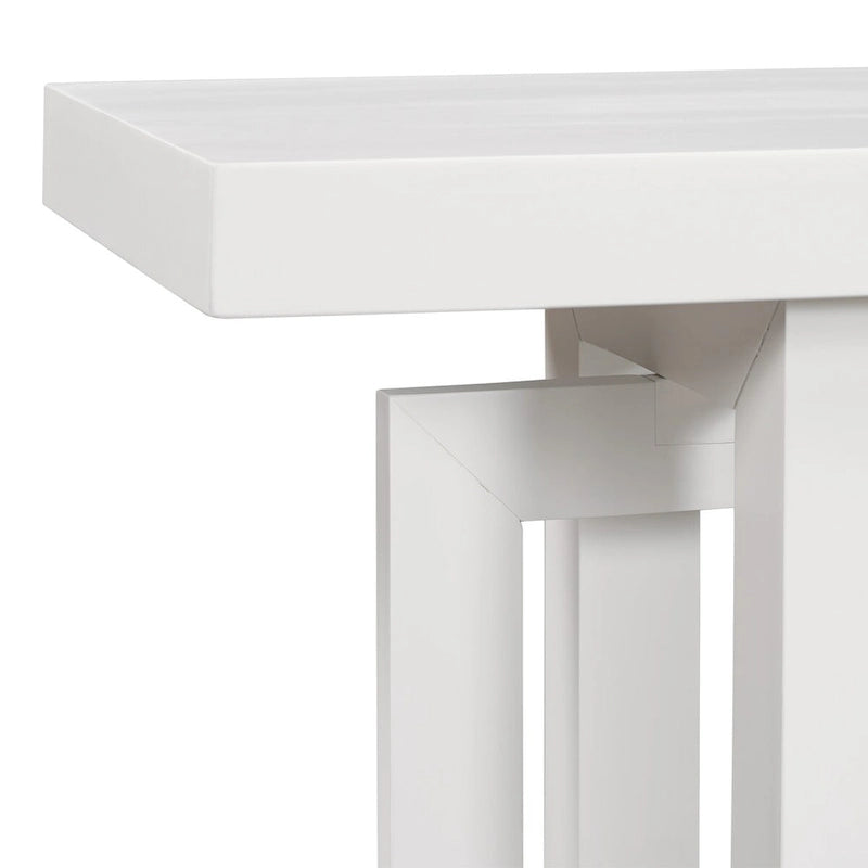 Console en bois avec plateau en béton d'inspiration industrielle, table d'entrée extra longue pour entrée, couloir, salon