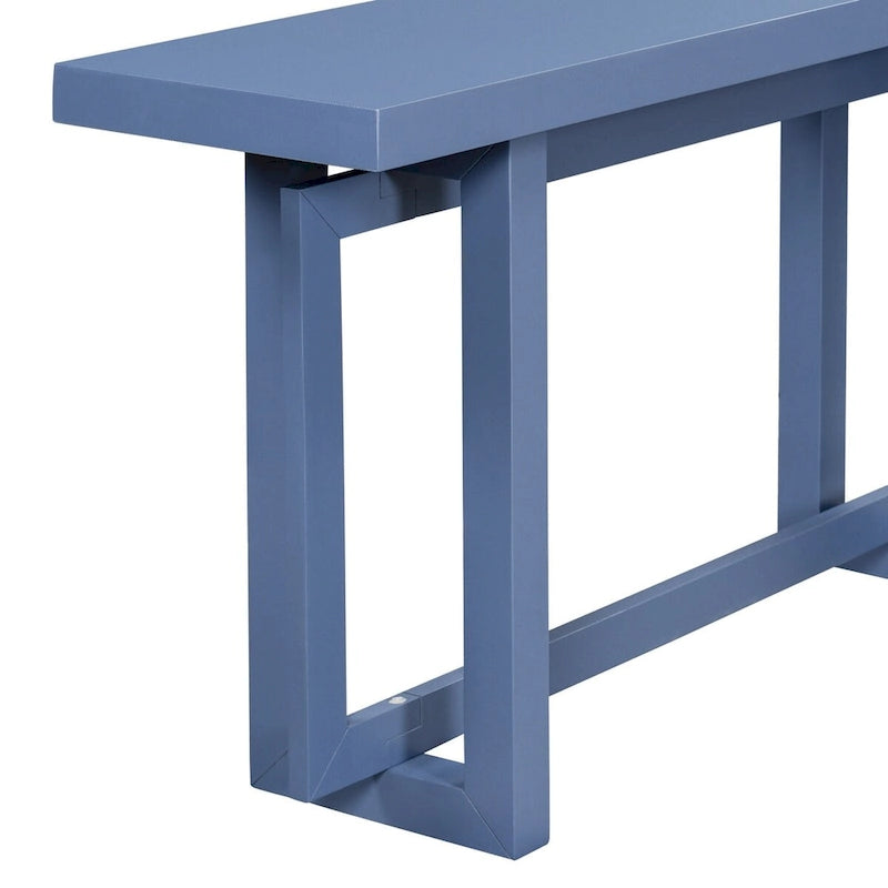 Console en bois avec plateau en béton d'inspiration industrielle, table d'entrée extra longue pour entrée, couloir, salon