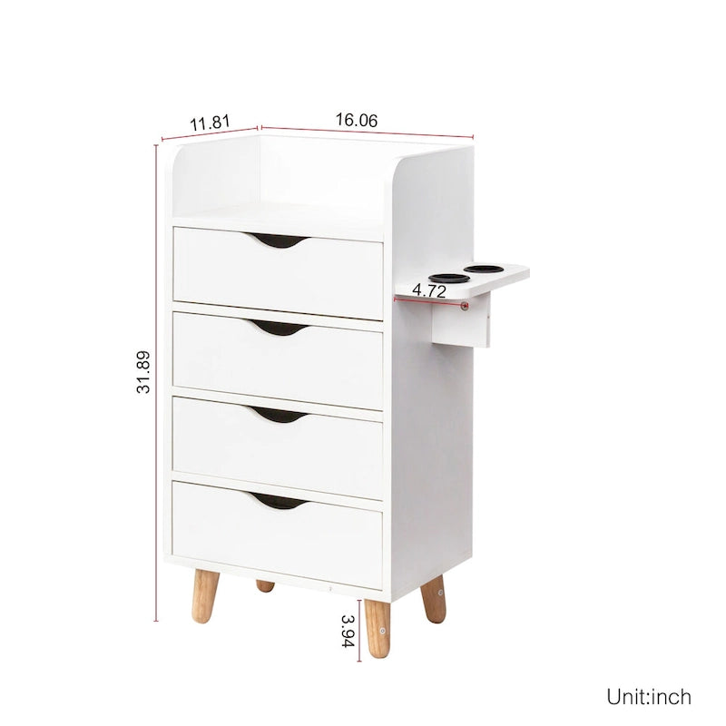 Meuble de Rangement de Salon à 4 Niveaux