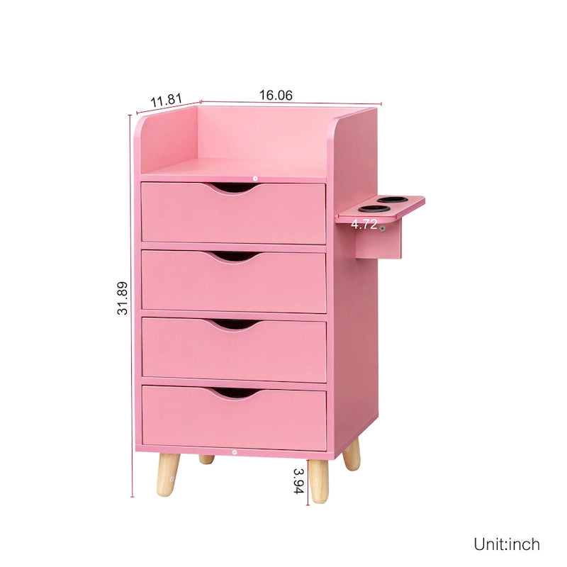 Meuble de Rangement de Salon à 4 Niveaux